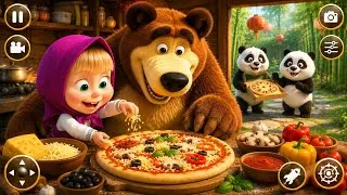 Thumbnail: Masha & Bear Pizza Delivery Simulator 3D | Cooking for Cute Pandas! 🐼🍕