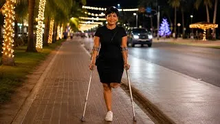 Thumbnail: Amputee Lady Crutches User: Walking with Resilience After Amputation 