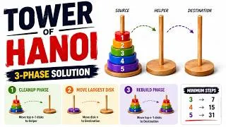 Thumbnail: 23: Tower of Hanoi: The 3-Phase Pattern Behind Every Solution