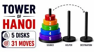 Thumbnail: 21: Tower of Hanoi: Solve 5 Disks in 31 Moves | Step-by-Step