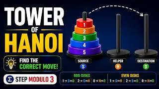 Thumbnail: 20: Tower of Hanoi: How to Find the Correct Move? | Step Modulo 3