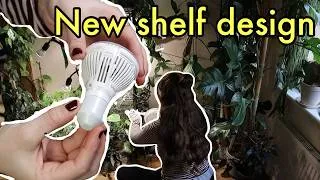 Thumbnail: Reworking the main shelf & adding a new grow light 🌻