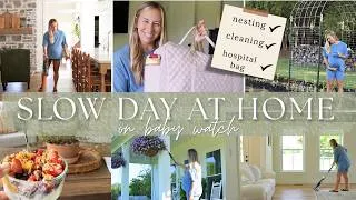 Thumbnail: a slow + productive day at home | nesting, cleaning, and what's in my hospital bag