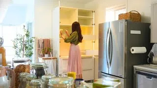 Thumbnail: Gentle Kitchen Reset | Silent Cleaning Vlog, Homemade Bread & Peach Galette No Talking