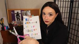 Thumbnail: ASMR Protective Co-Worker Makes Ransom Note ⛈️ Thunderstorm ⛈️