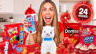 Thumbnail: EATING ONLY RED FOODS FOR 24 HOURS !