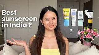 Thumbnail: Best Sunscreen in India ☀️ | SPF 50 Sunscreen India | No White Cast & Non Greasy | My Favourite 