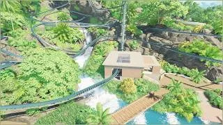 Thumbnail: 🌊 hanging coaster over a waterfall | Kikkiuea Resort | Planet Coaster 2 | speedbuild 🍍