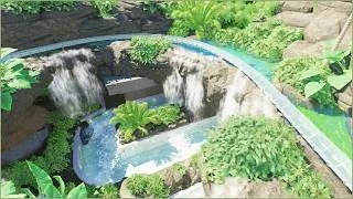 Thumbnail: 🌿 luxurious relaxing lazy river with waterfalls | Kikkiuea Resort | Planet Coaster 2 | speedbuild 🍍
