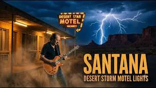 Thumbnail: Santana – Desert Storm Motel Lights ⚡ Midnight Latin Blues | Vintage Guitar Journey