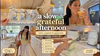 Thumbnail: A Calm Kitchen Reset | Cleaning and Organizing my kitchen,  Made Dinner & a lot of Gratitude ☁️🏡🕊️🕯️