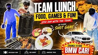 Thumbnail: Office Team Lunch 2026 🍽️ | Amazing Food, Shot Game & Big Rewards!