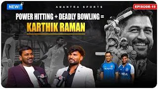 Thumbnail: POWER HITTING + DEADLY BOWLING = KARTHIK RAMAN 🔥  | TARUN COMMENTATOR | EP19
