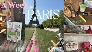 Thumbnail: A week in PARIS🧚🏻‍♀️| vintage shops, matcha, local eats, eiffel tower etc!