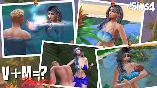 Thumbnail: She Fell in Love with a Vampire. Now She's Pregnant? Mermaid & Vampire.  Realistic Birth. The Sims 4