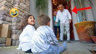 Thumbnail: Leaving my kids on their Grandparents' Doorstep Prank🤣❤️