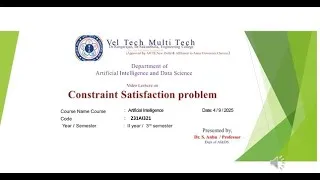 Thumbnail: AI- Constraint satisfaction problem  video 33