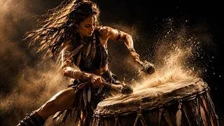 Thumbnail: Powerful Ancestral Drums 🔥 Primal Tribal Rhythm & Deep Ritual Energy