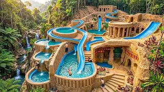 Thumbnail: 210 Days Building Water Slide Palace with Spiral Slides & Terraced River Pools Using Primitive Tools