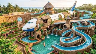 Thumbnail: 180 Days Turning Crashed Airplane into a $2M Luxury Pool with Spiral Slides Using Primitive Tools