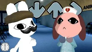 Thumbnail: Cosmic but Barney and Nurse sing It (FNF Roblox Animal Hospital) [UTAU Cover]