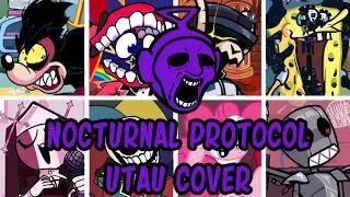 Thumbnail: Nocturnal Protocol but Every Turn a Different Character Sings (NOCTURNAL PROTOCOL) - [UTAU Cover]
