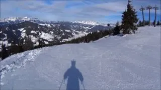 Thumbnail: Skiing top to bottom at Rote 8'er gondola, Flachau, Austria 2017