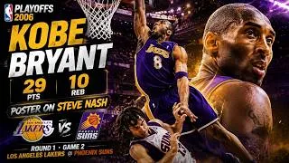 Thumbnail: Kobe Bryant 29pts 10reb *Poster on Steve Nash* - 2006 Playoffs Round 1 Game 2 - LA Lakers @ PHX Suns