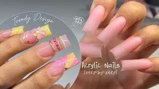 Thumbnail: Watch me do my nails ~ Acrylic Nails Tutorial (step-by-step)