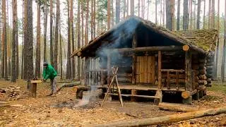 Thumbnail: Building a veranda for my new large log cabin
