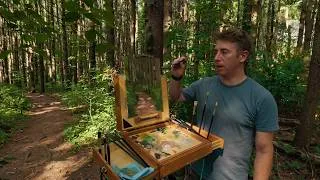 Thumbnail: Simplifying a Complex Scene - Plein Air Painting a Pine Forest Interior