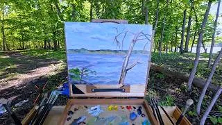 Thumbnail: Plein Air Painting a Spring Lake Scene at Hoover Oxbow Nature Reserve in Westerville, Ohio