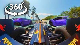 Thumbnail: 360 VR Extreme | Formula vs Lamborghinis - on Miami streets. Real footage