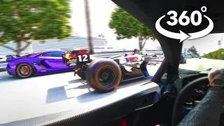 Thumbnail: 360 VR | Lamborghini vs Formula 1 - real race on Miami streets. Real footage