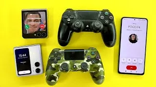 Thumbnail: POCO F4 Calling OPPO Find N2 Flip & Samsung Z Flip5 & + Two Jostik ps4 / Incoming Outgoing Calls 