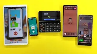 Thumbnail: WhatsApp & Snapchat Lg Wing+Smasung N20 Incoming Outgoing Call iPhone 17pm+Fold/FAKE Call SamsungTab