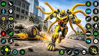 Thumbnail: Octopus Robot Car Monster Truck Jet Transformation Robot Game Mega Fight in City - Android Gameplay