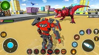 Thumbnail: Dino Robot Jet Bike Car Transformation Dinosaur Game Fighting in New Mega City - Android Gameplay