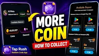 Thumbnail: Tap Rush Redeem Code App Full Guide 2026 | More Coins Guide | Google Play & Amazon Gift Card Guide
