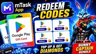 Thumbnail: mTask App Se Redeem Code Kaise Le? | Free Fire Bunny Captain Bundle Unlocking Guide
