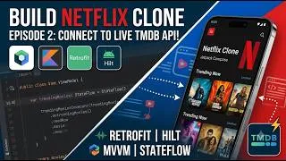 Thumbnail: Build a Netflix Clone App with Jetpack Compose | Live TMDB API Integration | MVVM Episode - 02