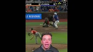 Thumbnail: Miami Hurricanes MELTDOWN vs Florida Gators #ncaabaseball #baseball #canesbaseball #gators