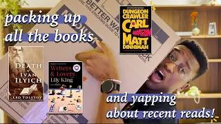 Thumbnail: moving all of his books 📚📦 | yap and pack with jon!