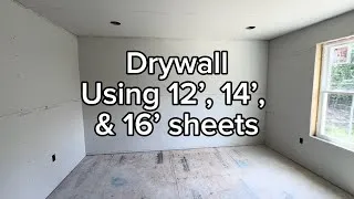 Thumbnail: Drywall / Sheetrock Install | Using 12' 14' & 16' Sheets - Colonial Spec House - 8' Ceilings