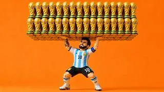 Thumbnail: Messi vs World Cup Trophy The Most Satisfying Blender 3D Physics Simulation