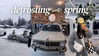 Thumbnail: SPRING RESET ☁️🏡 | day in my life in the suburbs, productive routine, snow day, + pilates work out