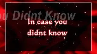 Thumbnail: Brett Young - in case you didnt know (lyrics)