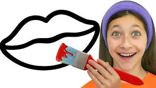 Thumbnail: Angel is Painting a Makeup Set | Fun Learning for Toddlers