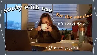 Thumbnail: 1 hr sunrise real time study with me: 25 min + break (no music, background noise, timer) 🌇