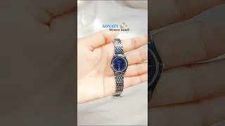 Thumbnail: Sonata ESSentials Midnight Blue Dial Silver SS Strap #womenwatch #sonatawatch #bluedial